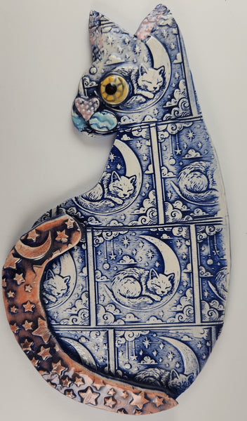Cat and Moon Cat - Artworks by Karen Fincannon
