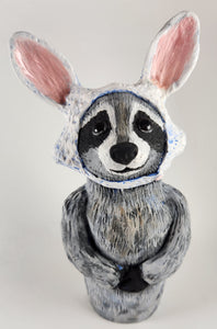 Rad Raccoon with Bunny Hat