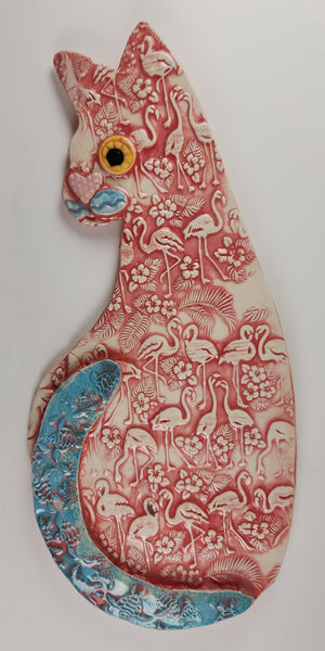 Flamingo Cat - Artworks by Karen Fincannon