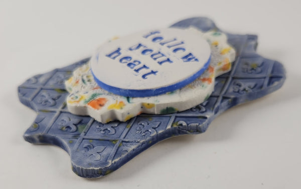 "Follow Your Heart" word plaque - Artworks by Karen Fincannon