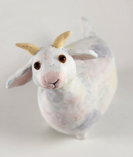 Gertrude the White Goat - Artworks by Karen Fincannon