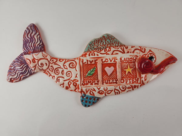 Live Love Laugh fish - Artworks by Karen Fincannon