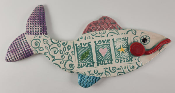 Live Love Laugh fish - Artworks by Karen Fincannon