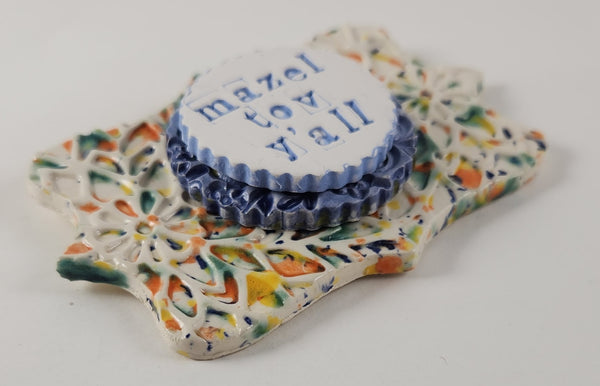 "Mazel Tov Y'all" word plaque - Artworks by Karen Fincannon