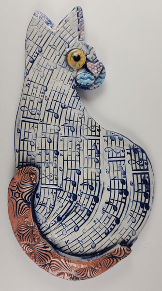 Music Note Cat - Artworks by Karen Fincannon