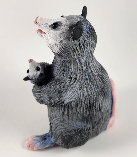 Penny the Possum with her Baby - Artworks by Karen Fincannon