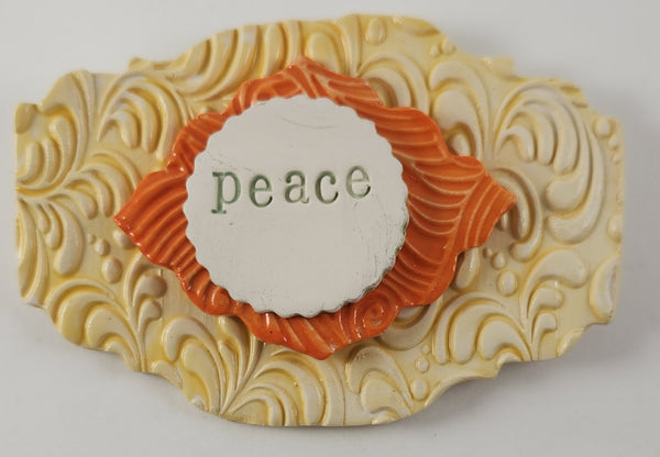 "Peace" word plaque - Artworks by Karen Fincannon