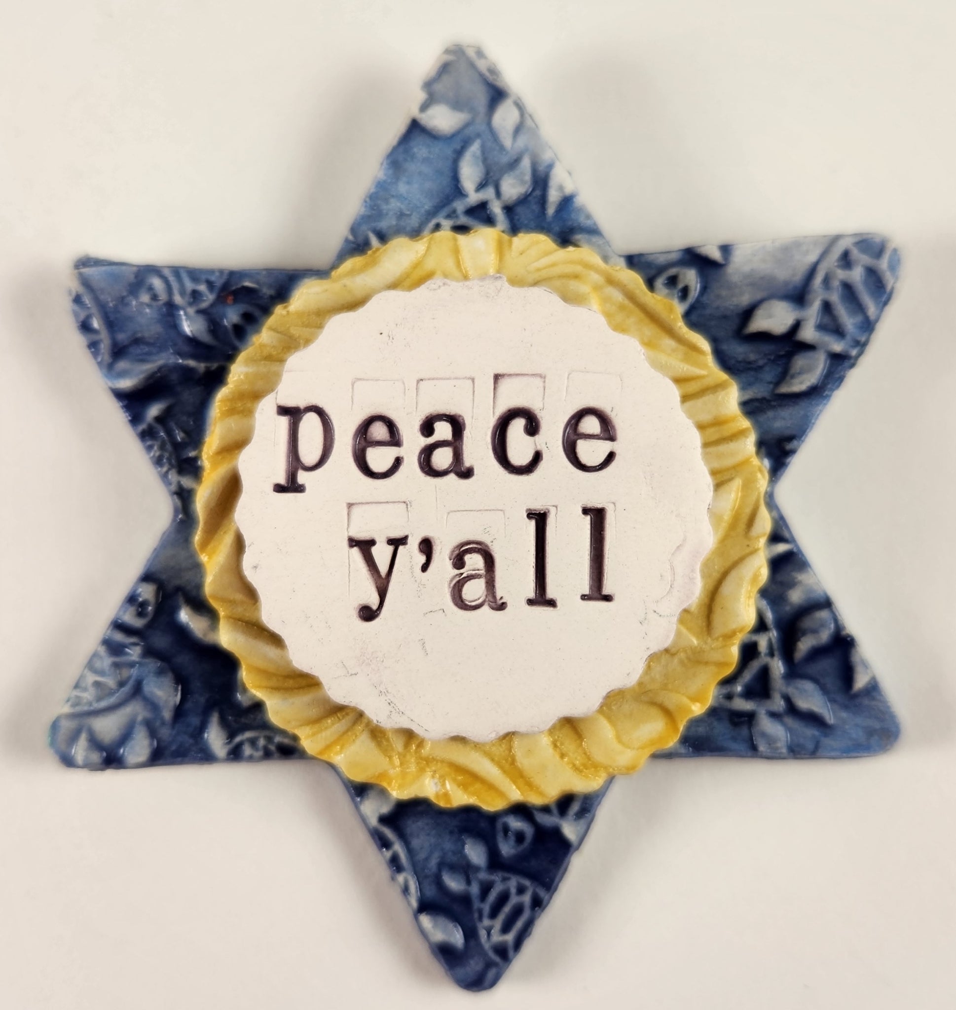 Peace Y'all Word Plaque