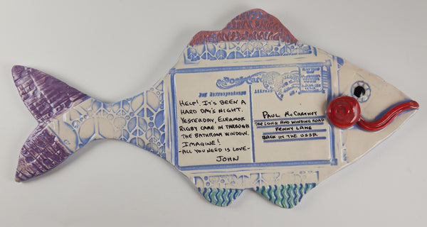 Beatles Postcard Fish - Artworks by Karen Fincannon