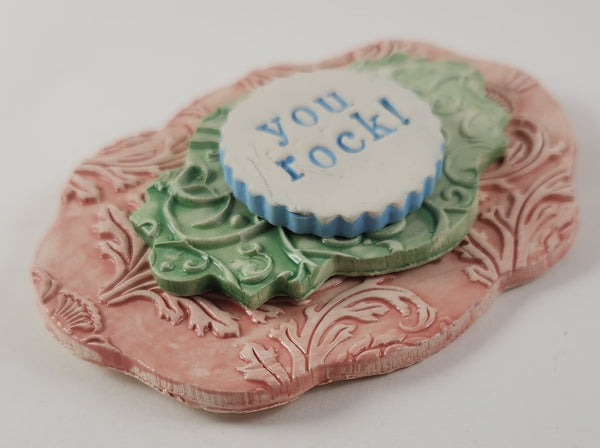 "You Rock!" word plaque - Artworks by Karen Fincannon