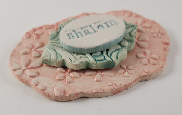 "Shalom" word plaque - Artworks by Karen Fincannon