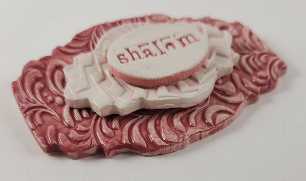 "Shalom" word plaque - Artworks by Karen Fincannon