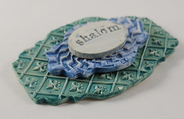 "Shalom" word plaque - Artworks by Karen Fincannon