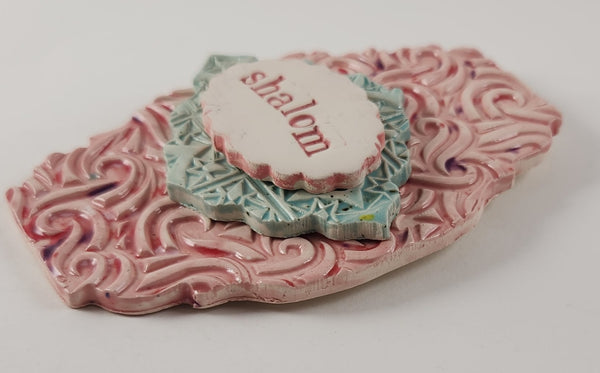 "Shalom" word plaque - Artworks by Karen Fincannon
