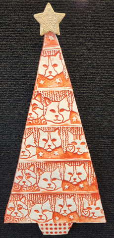 Cat Face Christmas Tree