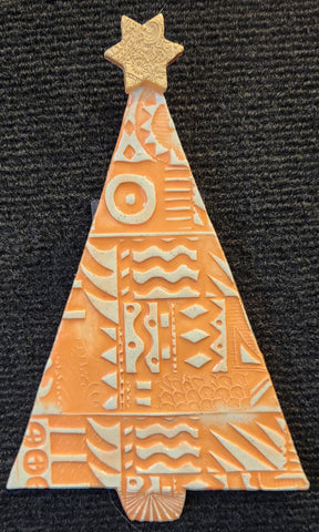 Melon colored Christmas Tree