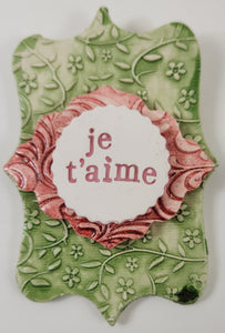 Je T'aime Word Plaque