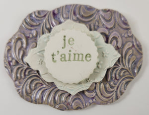 Je T'aime Word Plaque