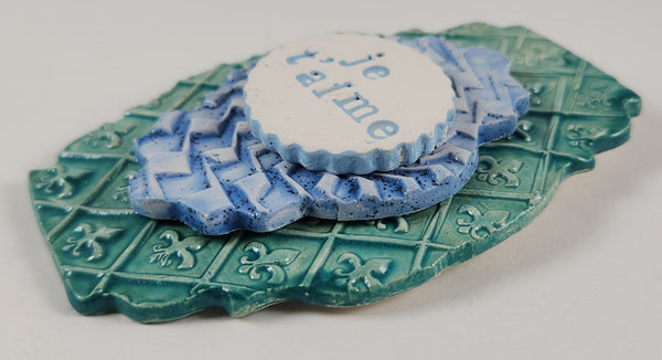 "Je T'aime" word plaque