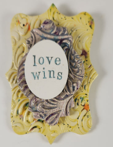 Love Wins Word Plaque
