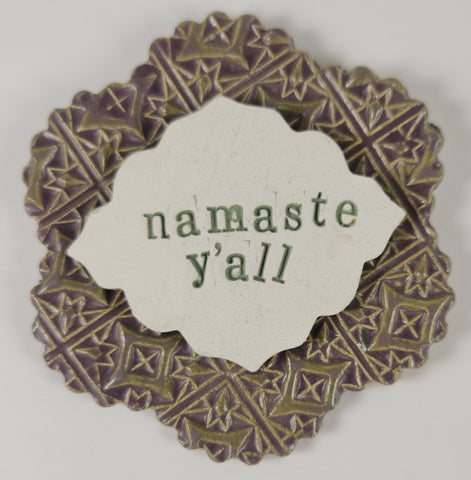 "Namaste" word plaque