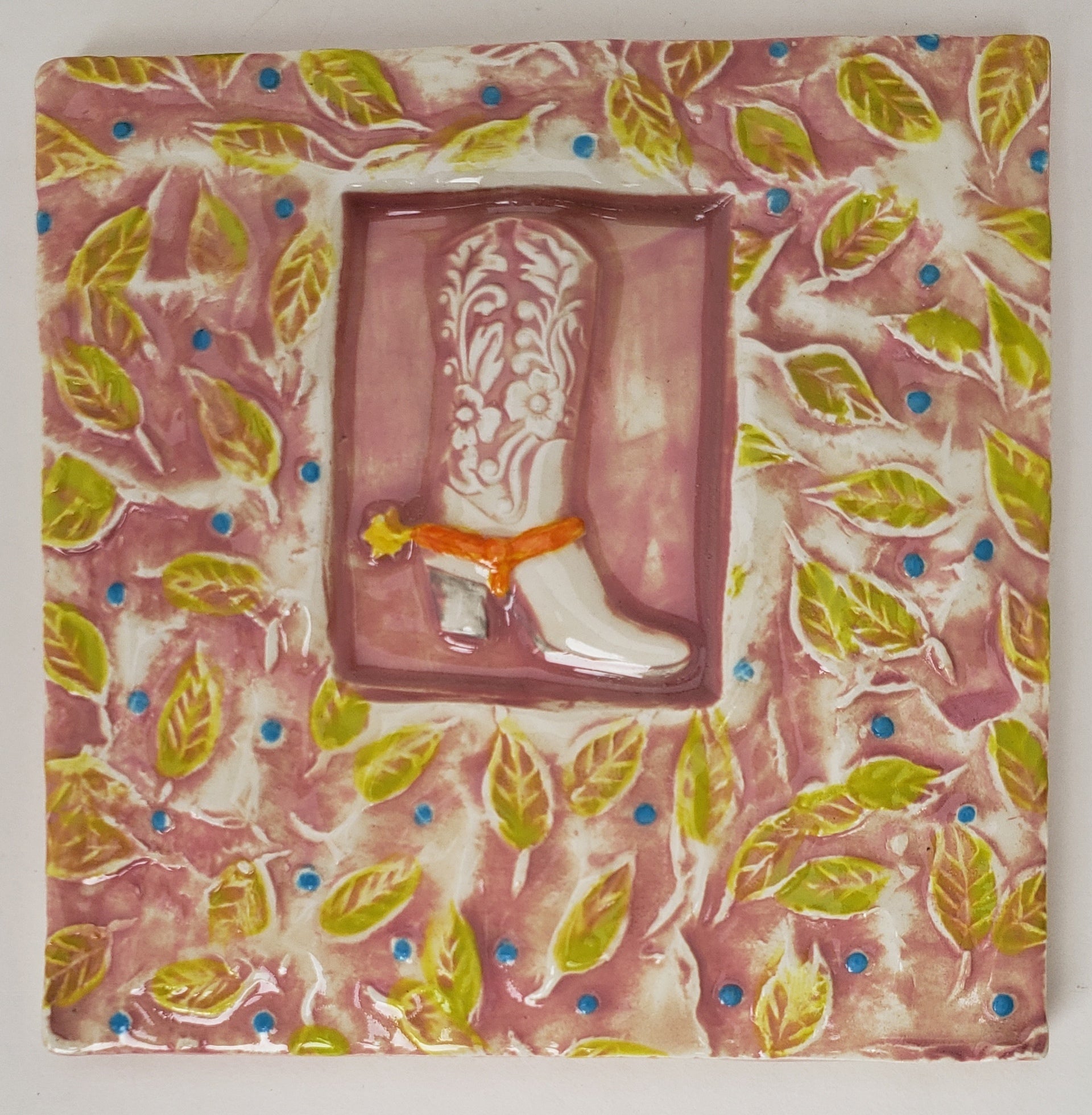 Boot 4x4 Ceramic Tile - Artworks by Karen Fincannon