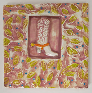 Boot 4x4 Ceramic Tile - Artworks by Karen Fincannon