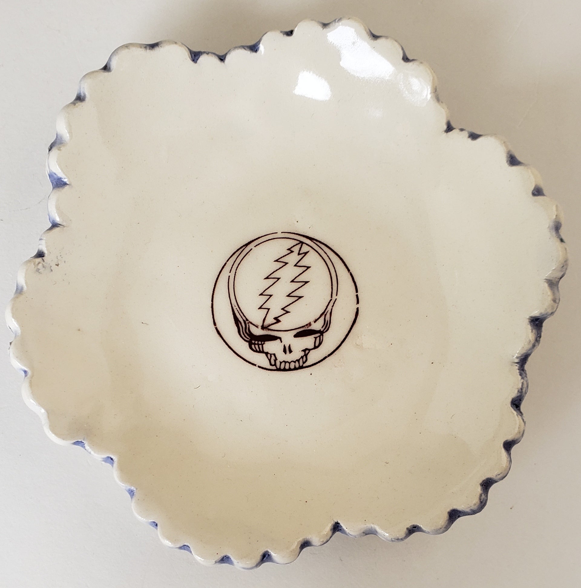 Tiny Plate with Steal Your Face from the Grateful Dead - Artworks by Karen Fincannon