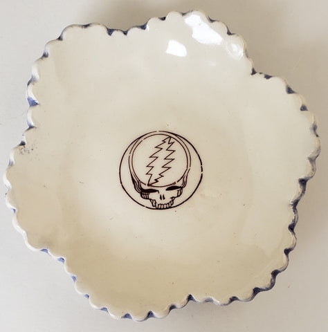 Tiny Plate with Steal Your Face from the Grateful Dead - Artworks by Karen Fincannon