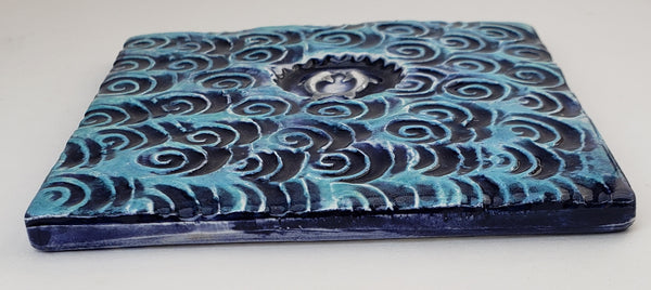 Dolphin 4x4 Ceramic Tile - Artworks by Karen Fincannon