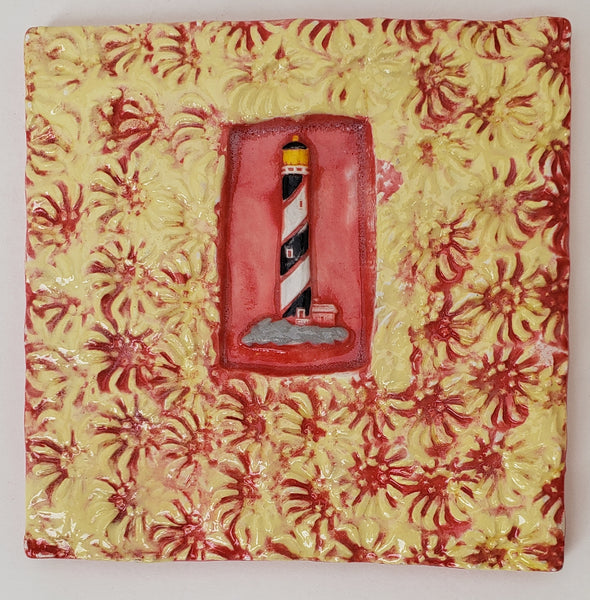 Lighthouse 4x4 Ceramic Tile - Artworks by Karen Fincannon