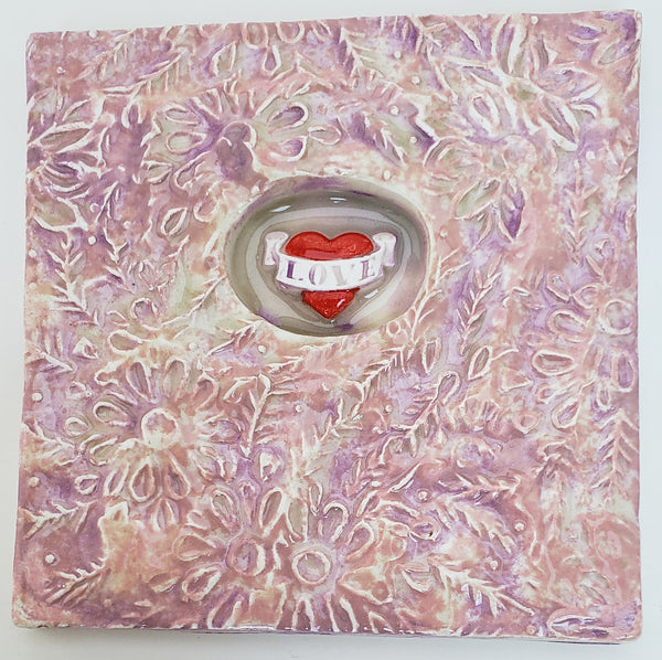 Heart 4x4 Ceramic Tile - Artworks by Karen Fincannon