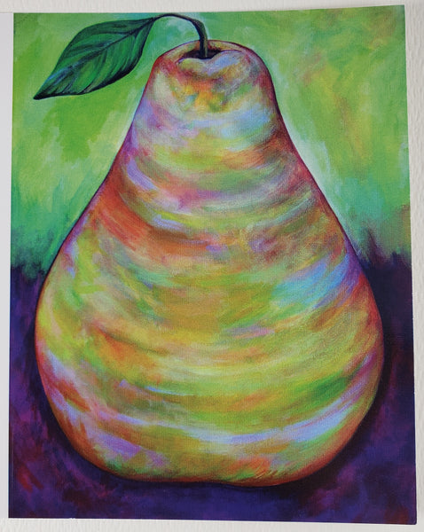 Pear Greeting Card - Artworks by Karen Fincannon