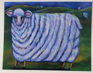 Big Sheep Greeting Card - Artworks by Karen Fincannon