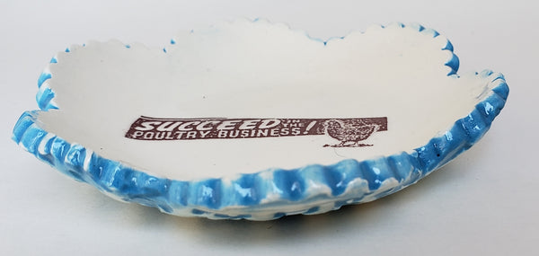 Tiny Plate with "Succeed in the Poultry Business" - Artworks by Karen Fincannon