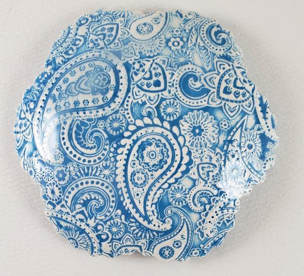Tiny Plate with woman bowling