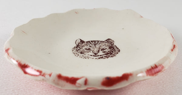 Tiny Plate with a cat face