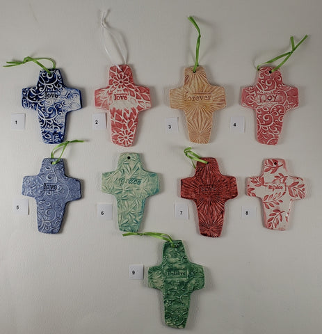 Cross Ornaments - Artworks by Karen Fincannon