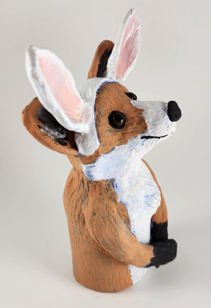 Foxy Lady with Bunny Hat - Artworks by Karen Fincannon