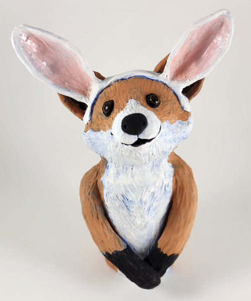 Foxy Lady with Bunny Hat - Artworks by Karen Fincannon