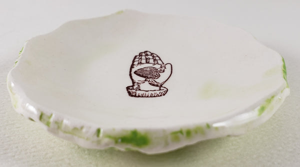 Tiny Plate with heart in hand