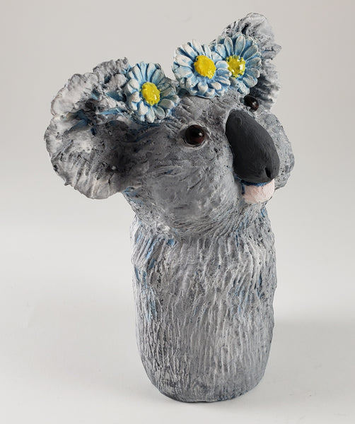 Koala Bear with Daisy Chain - Artworks by Karen Fincannon