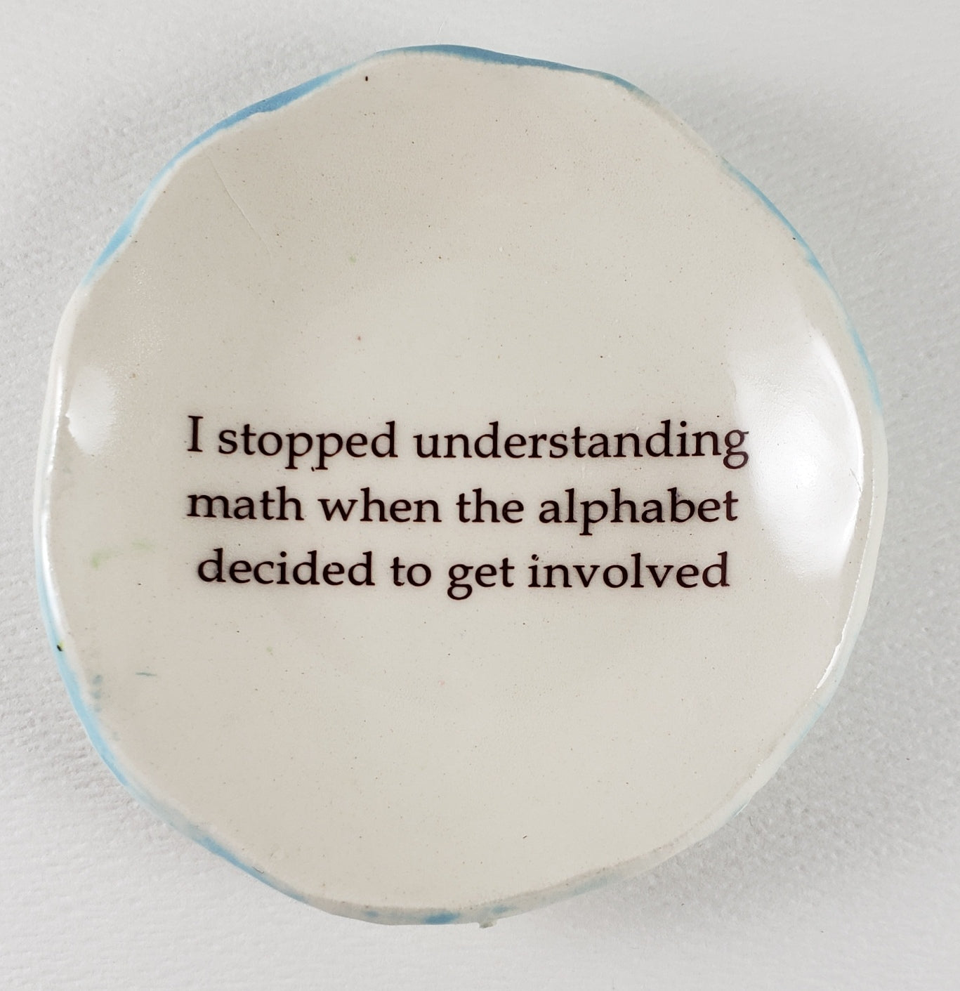 Tiny Plate with "I stopped understanding math..."