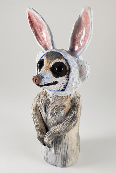 Meerkat with Bunny Hat