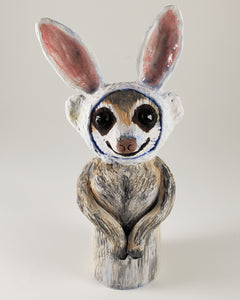 Meerkat with Bunny Hat