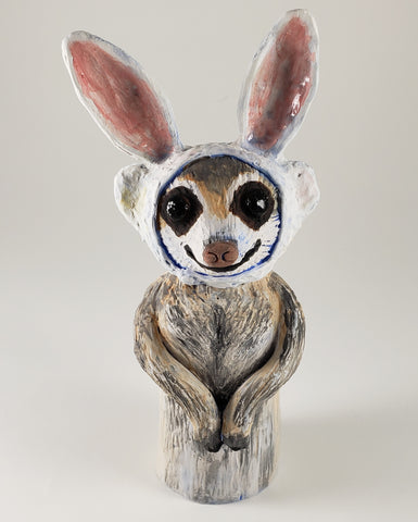 Meerkat with Bunny Hat