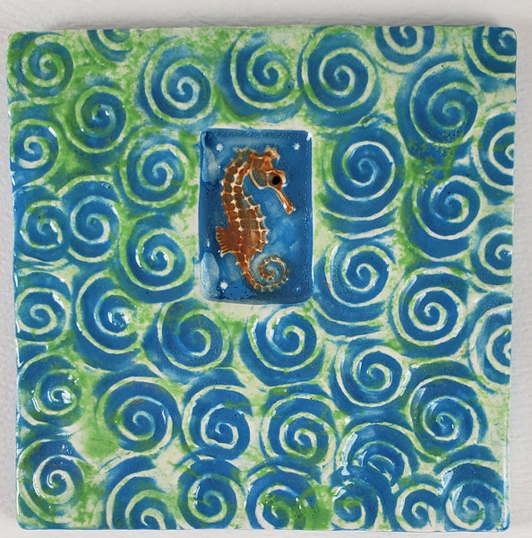 Seahorse 4x4 Ceramic Tile