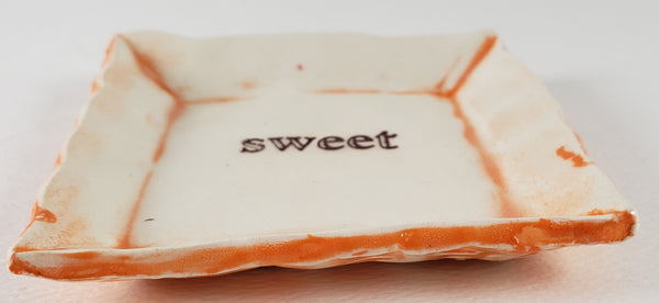 Tiny Plate with "Sweet"