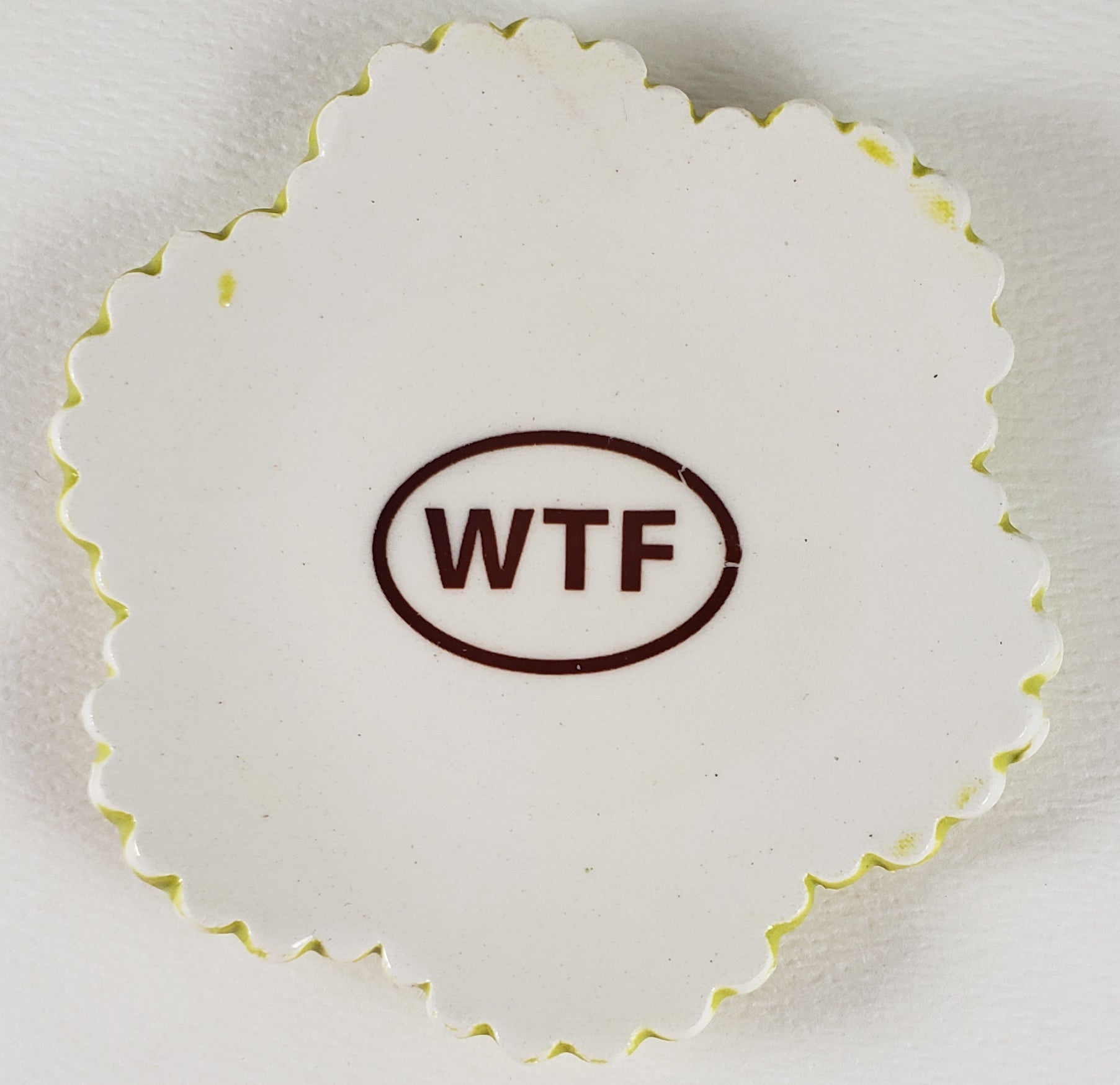 Tiny Plate with "WTF"